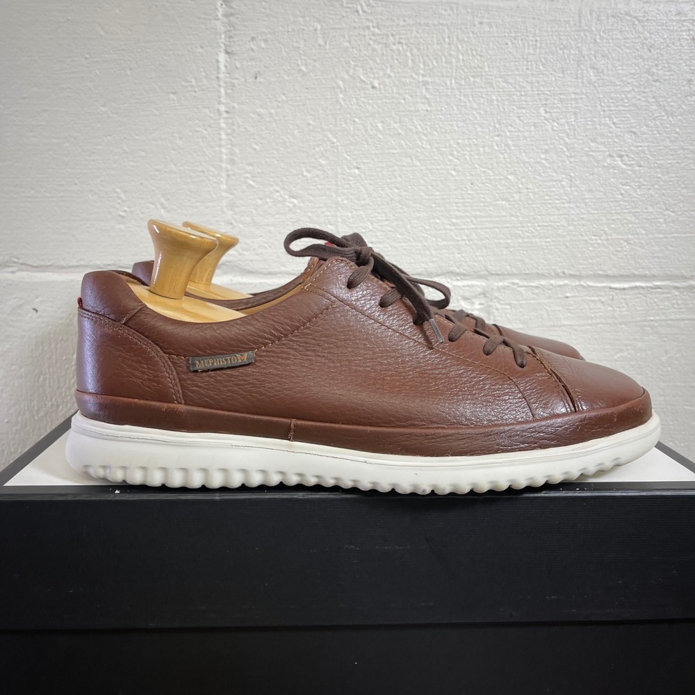 MEPHISTO Thomas Air Jet Brown Leather Comfort Sneaker Shoes Men's 10 US/9.5 EU